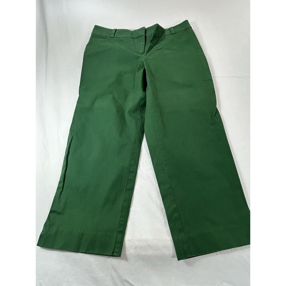 Talbots Chelsea Green Capri Pants Womens Size 10P Resort Summer Chino